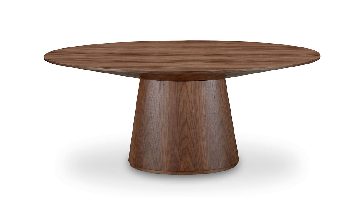 Orla Oval Dining Table Walnut Brown