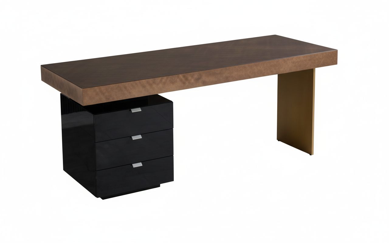Vantage Executive Desk with Three-Drawer Pedestal