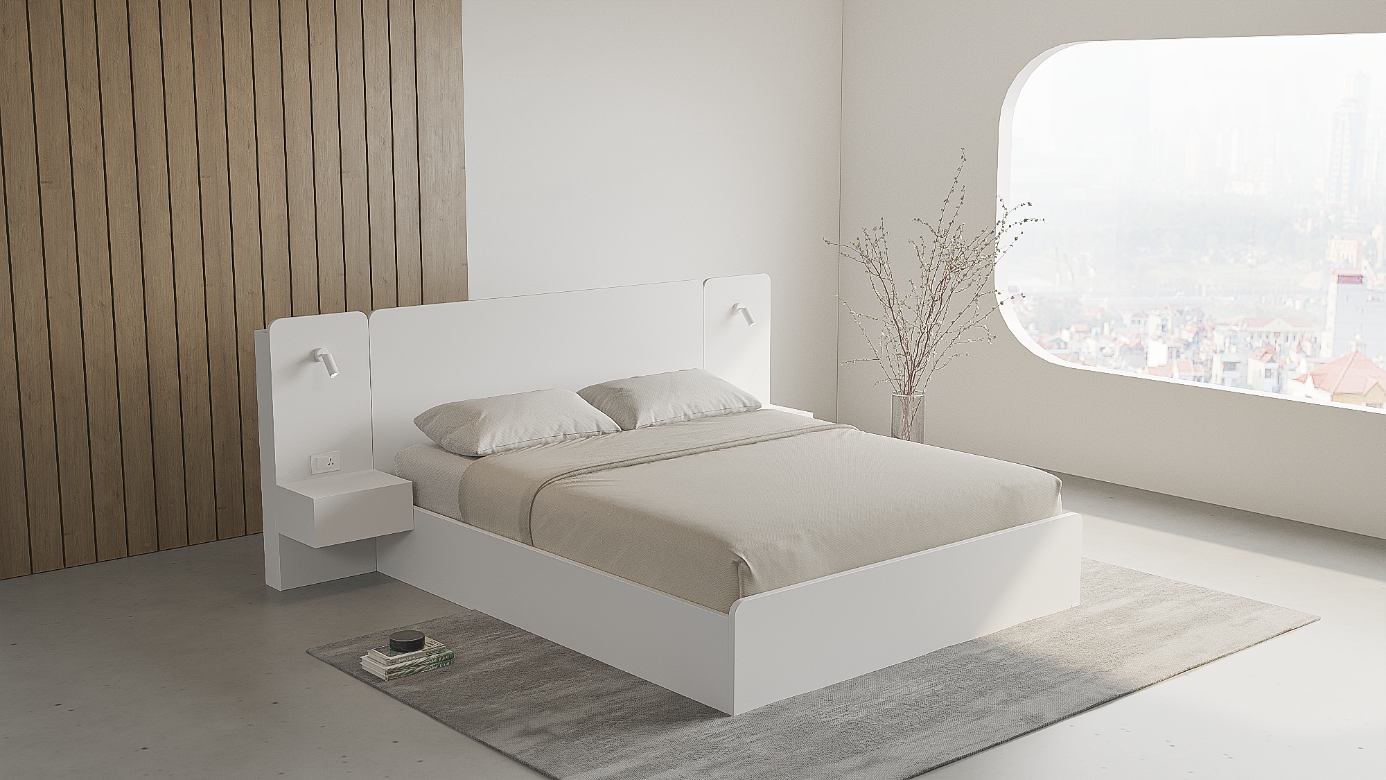 MOHO RANDER 3-Piece Bedroom Set with Integrated Power & Reading Lamp