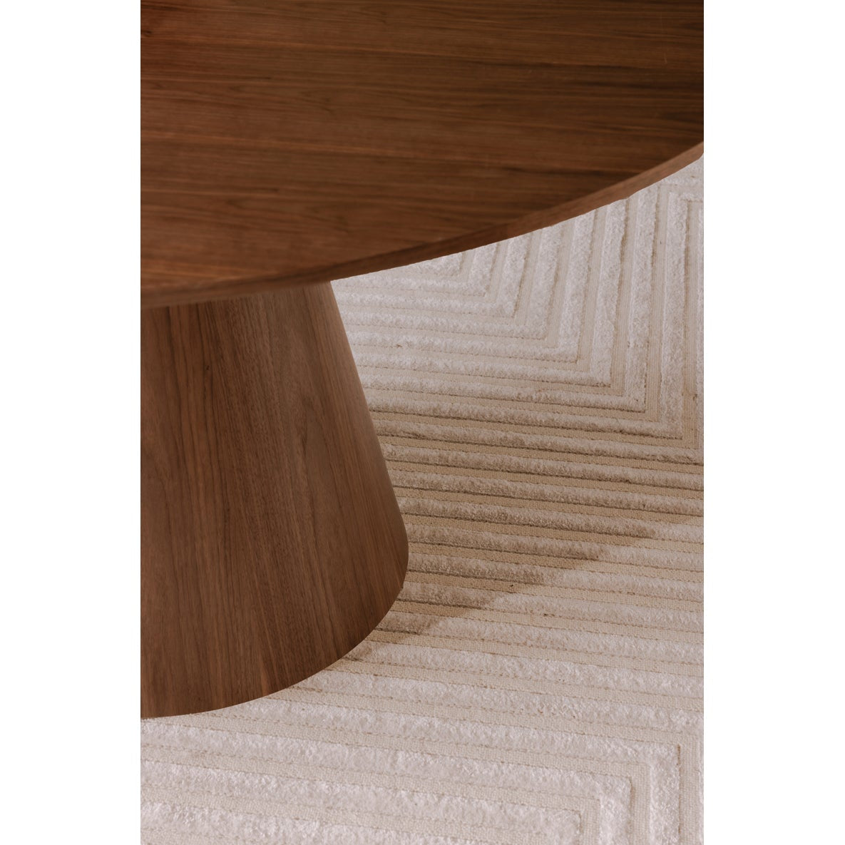 Odessa Round Dining Table Walnut Brown