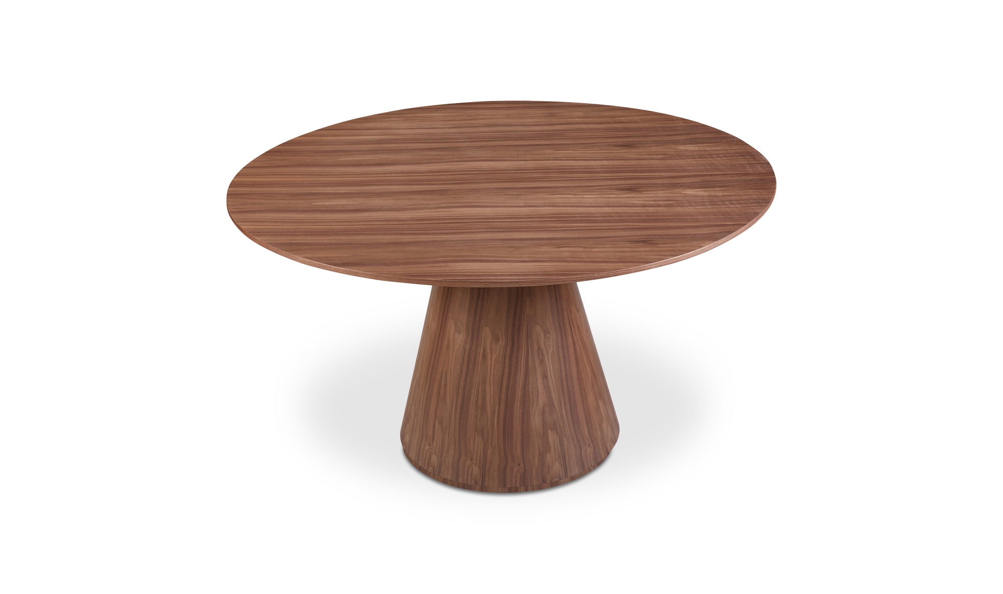 Odessa Round Dining Table Walnut Brown