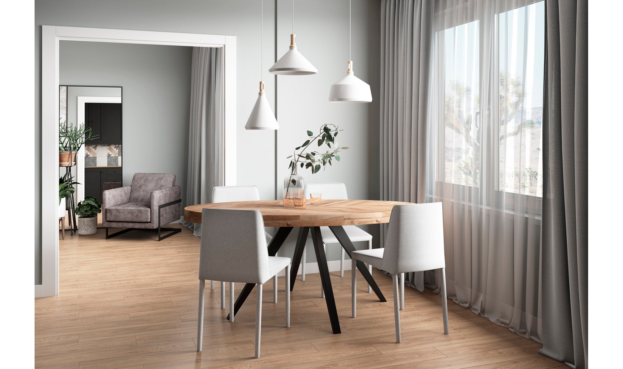 Pier Dining Table Amber