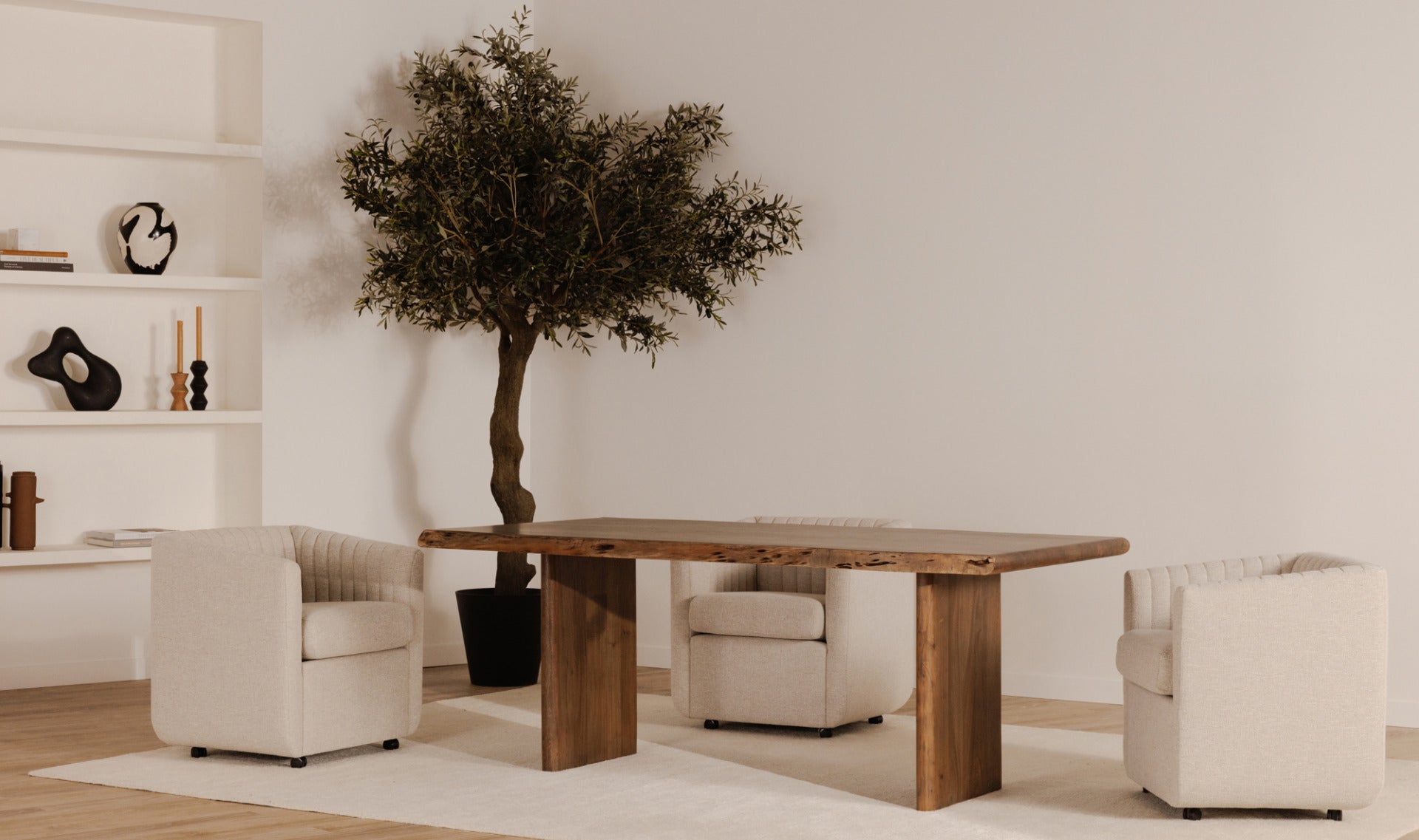 Lena Large Dining Table Brown