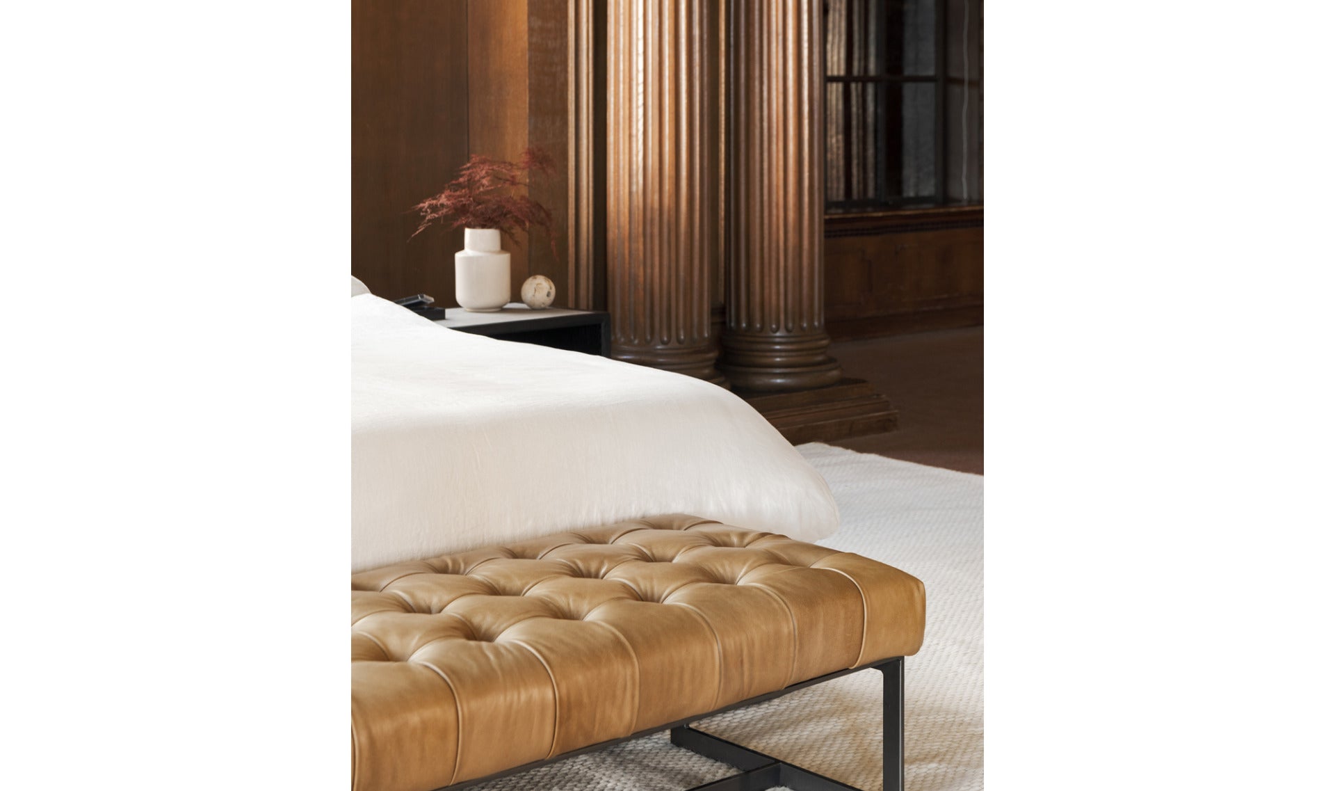 Wesley Leather Bench