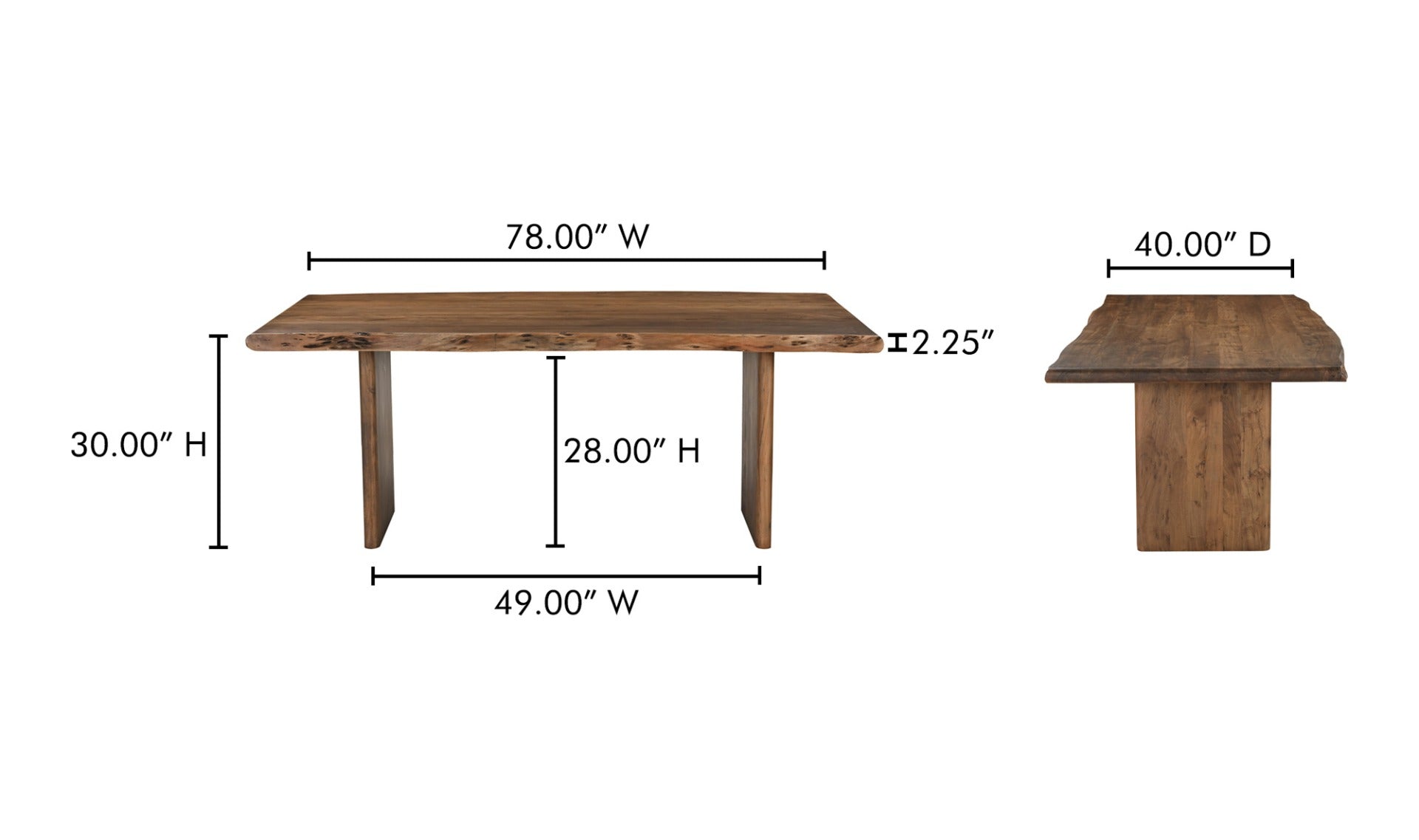 Lena Large Dining Table Brown