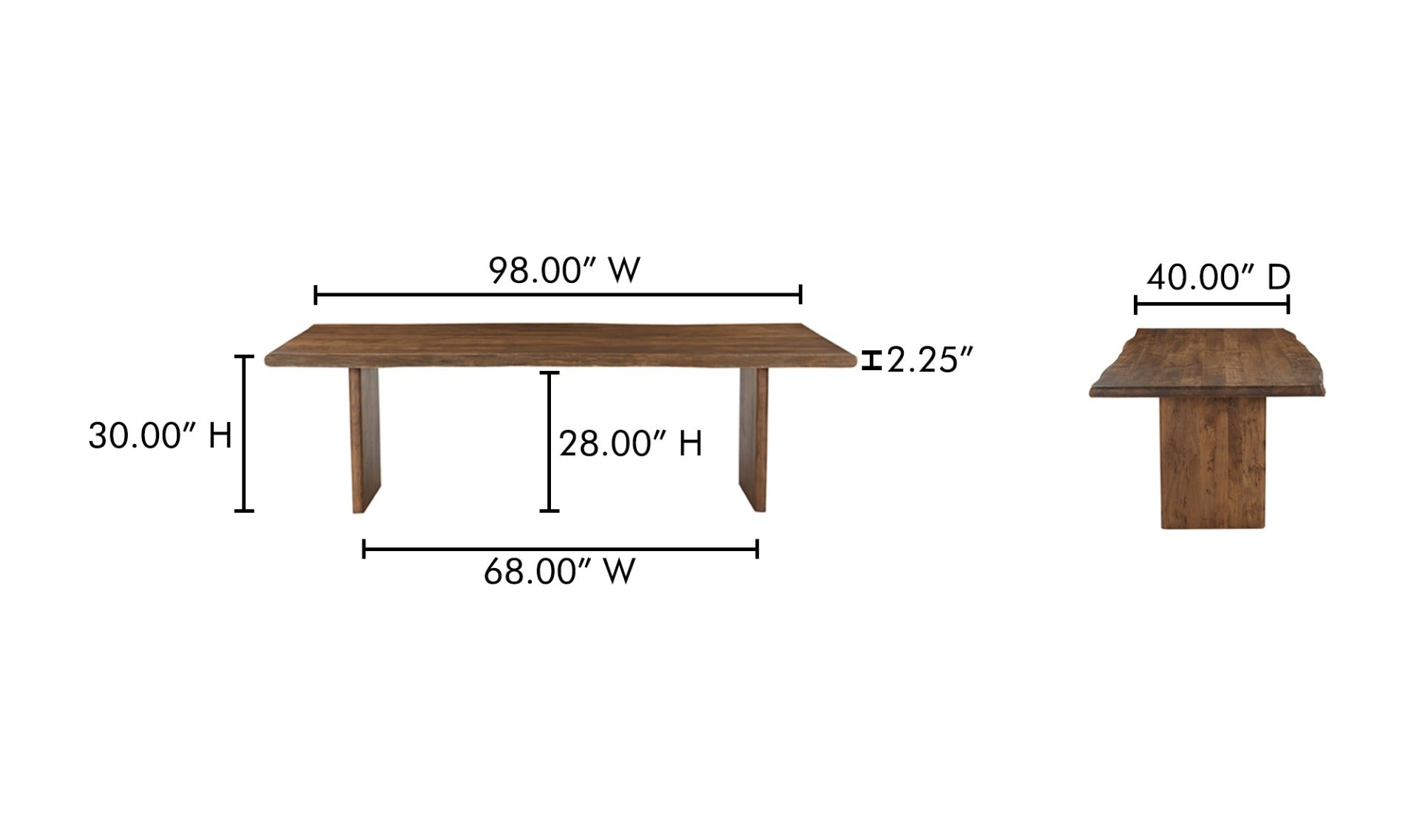 Lena Large Dining Table Brown