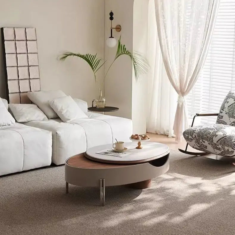 Pula BT77 Smart Coffee Table: Adjustable Height, Extendable, 360-Degree Rotation