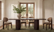 Delphine Dining Table Large Dark Emperador Marble