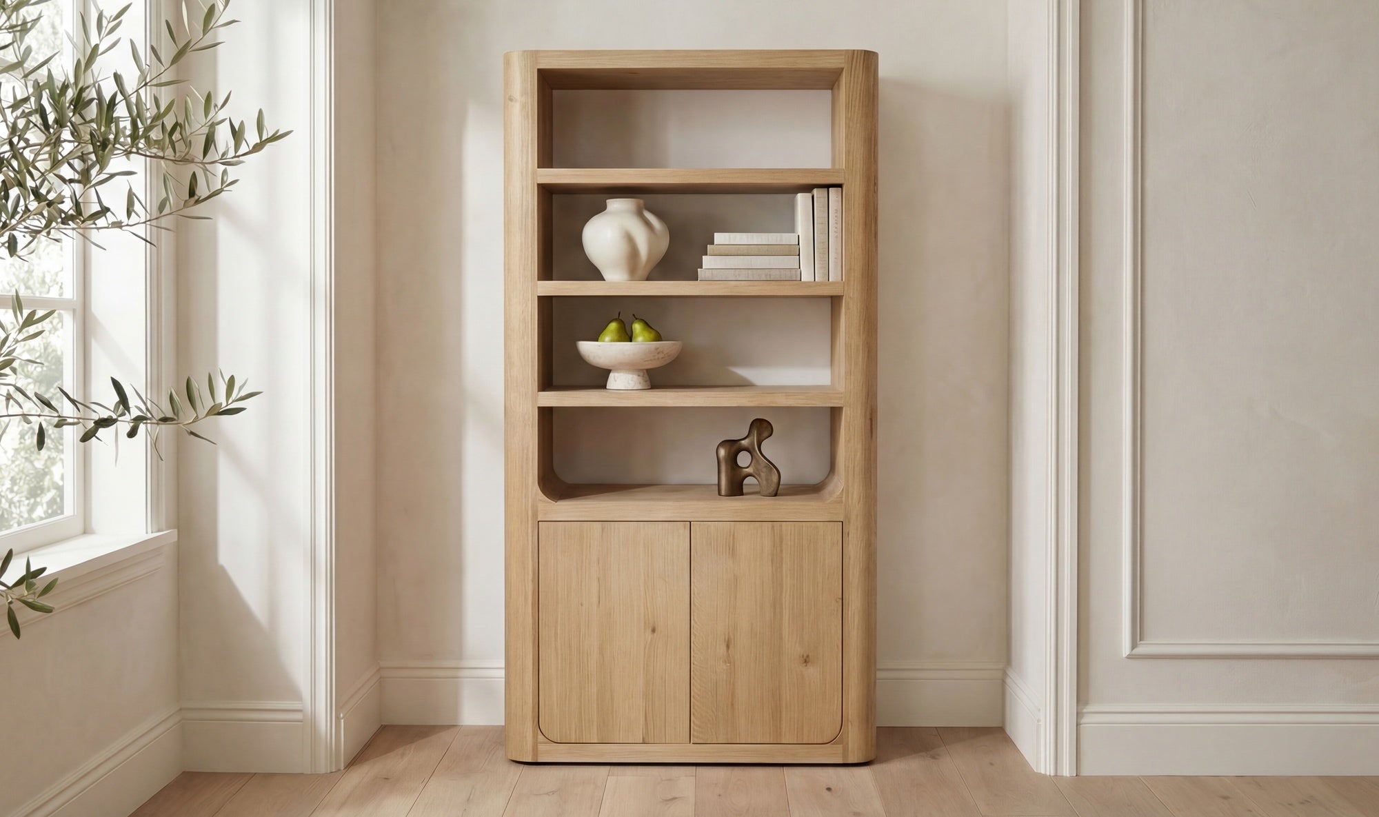 Bramwell Tall Cabinet Rustic Oak