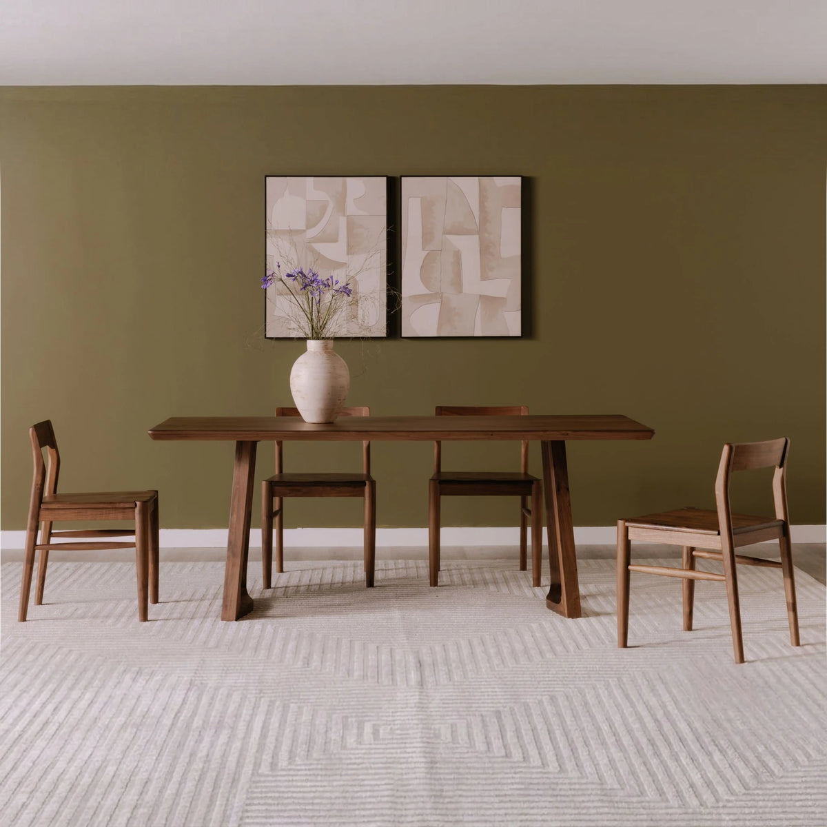 Stow Dining Table, in a dining room