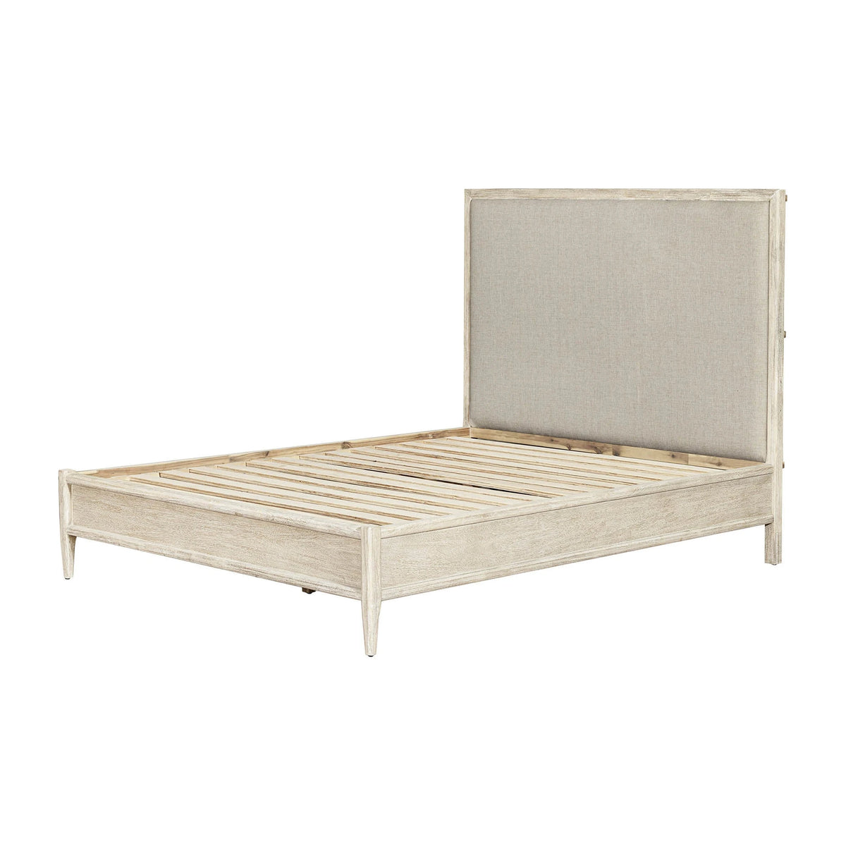 Bellano Bed in Sand, front view, acacia, view 6