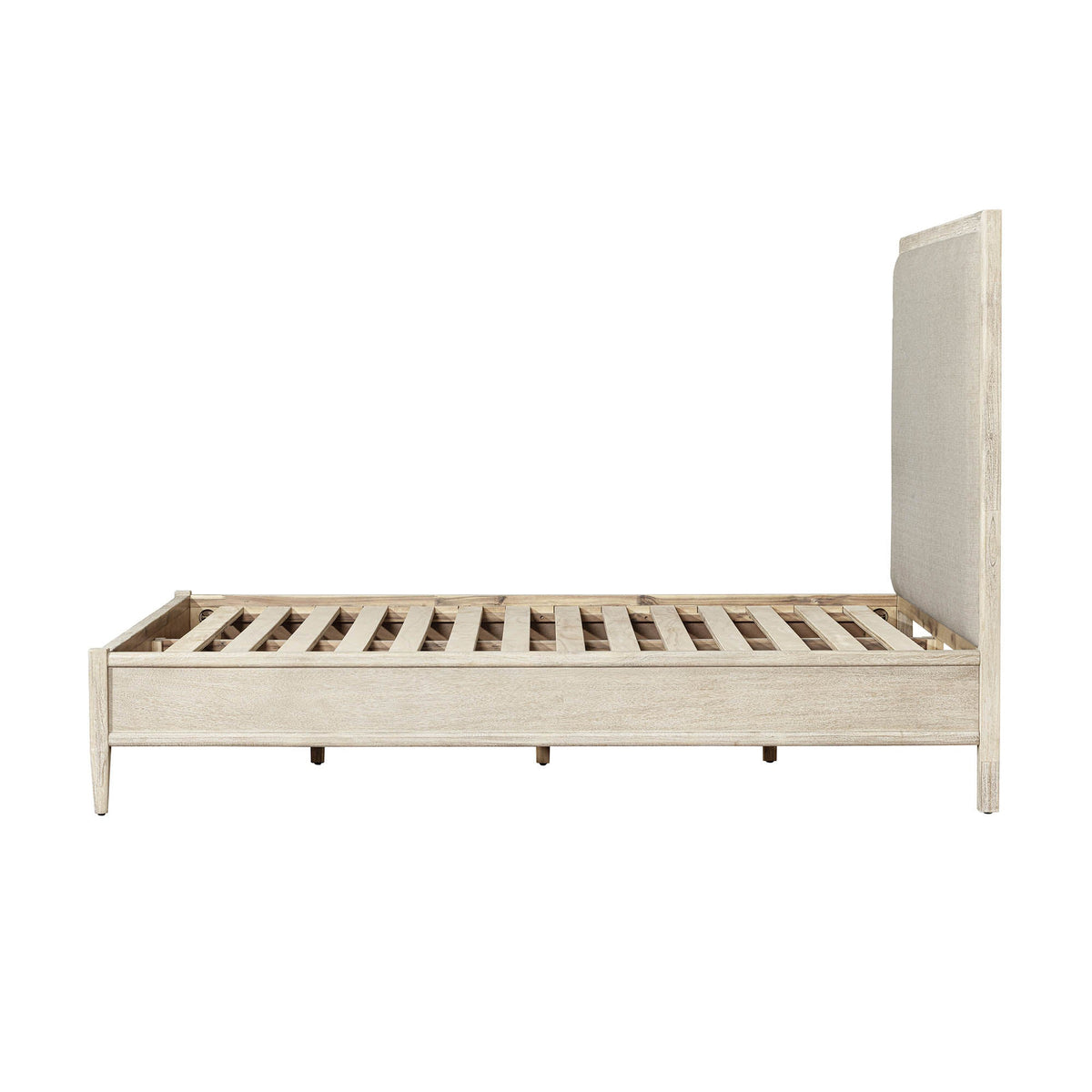 Bellano Bed in Sand, front view, acacia, view 4