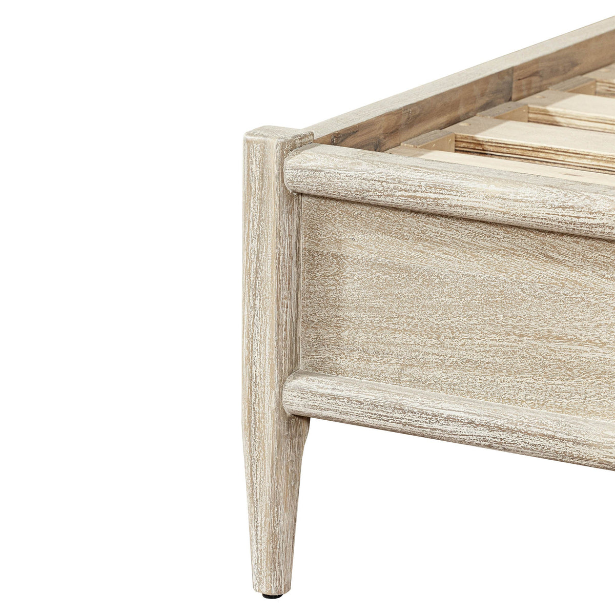 Bellano Bed in Sand, front view, acacia, view 5