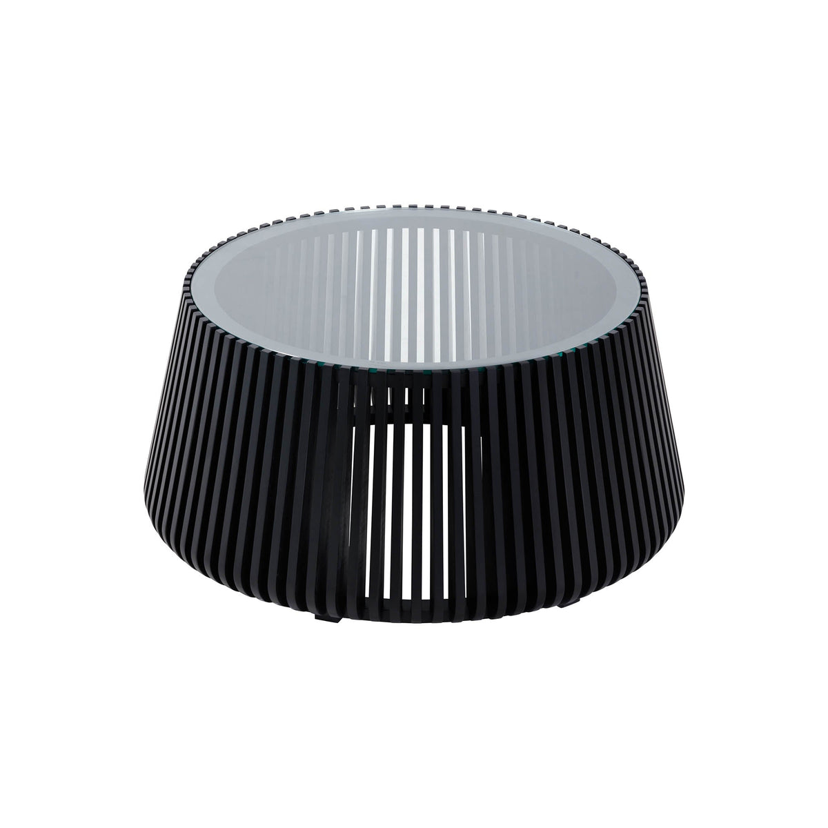 Barga Coffee Table in Black, three-quarter view