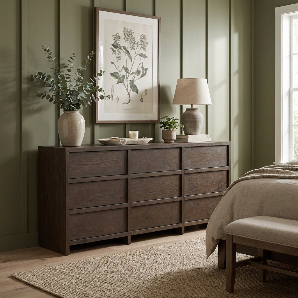 Jarrett 9 Drawer Dresser Brown