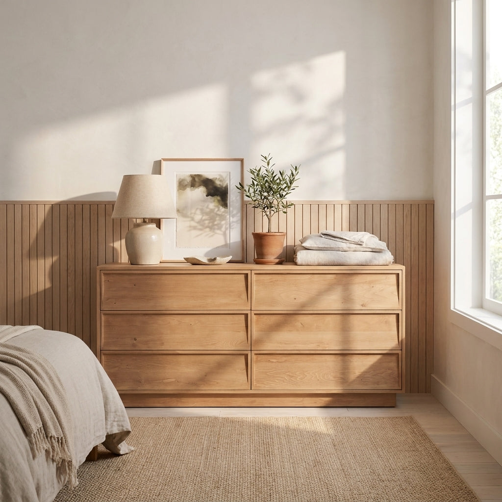 Harlow 6 Drawer Dresser Natural