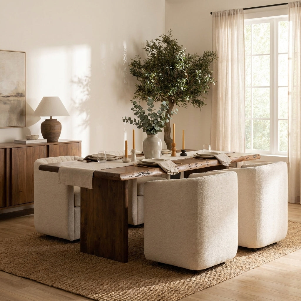 Lena Large Dining Table Brown