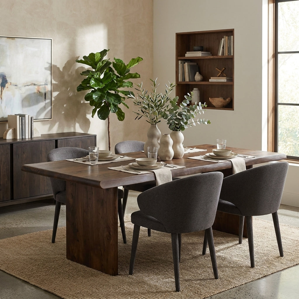Lena Large Dining Table Brown
