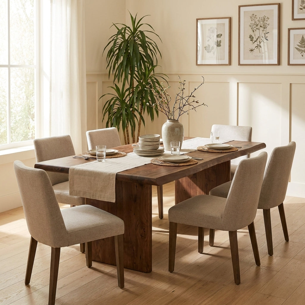 Lena Large Dining Table Brown