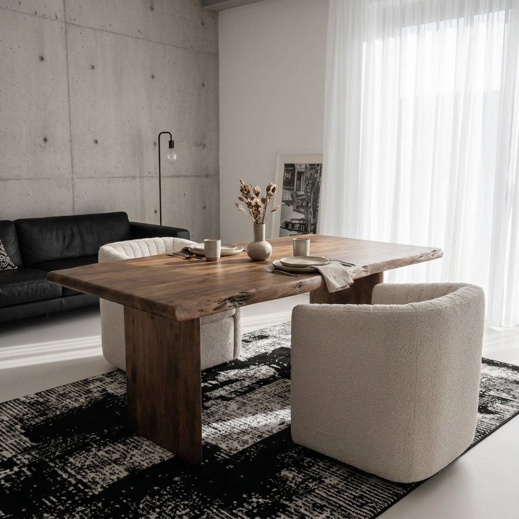 Lena Large Dining Table Brown