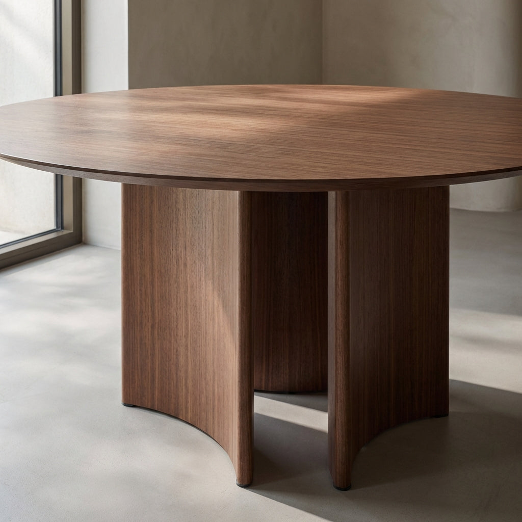 Wooden wardrobe in a bedroom with natural light