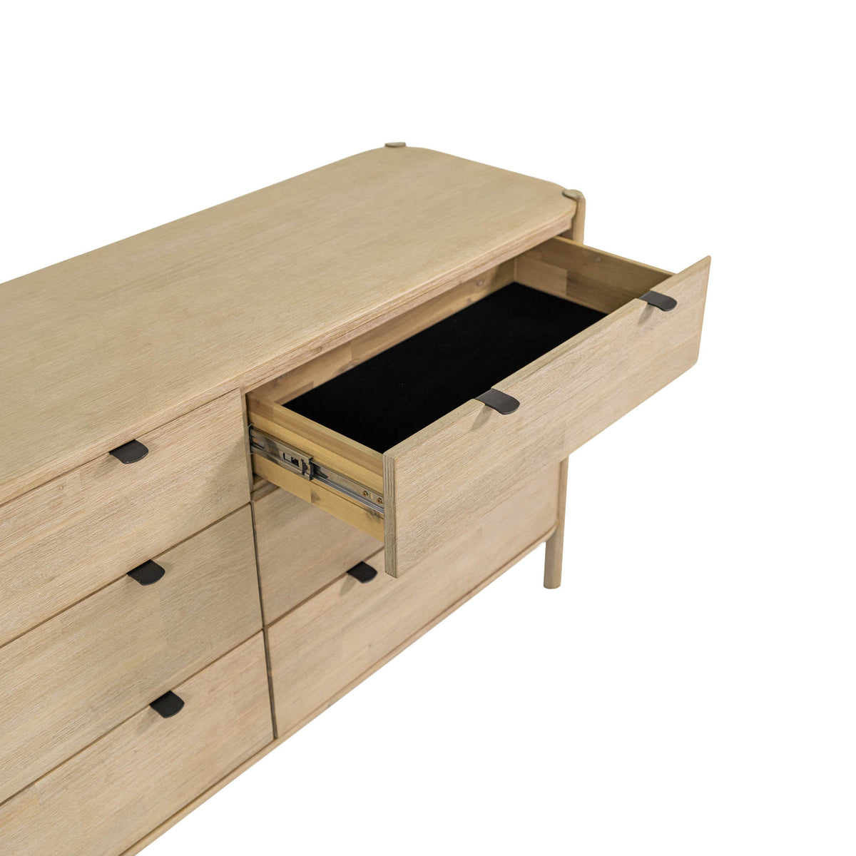 Ely 6 Drawer Dresser in Natural, detail view, view 3