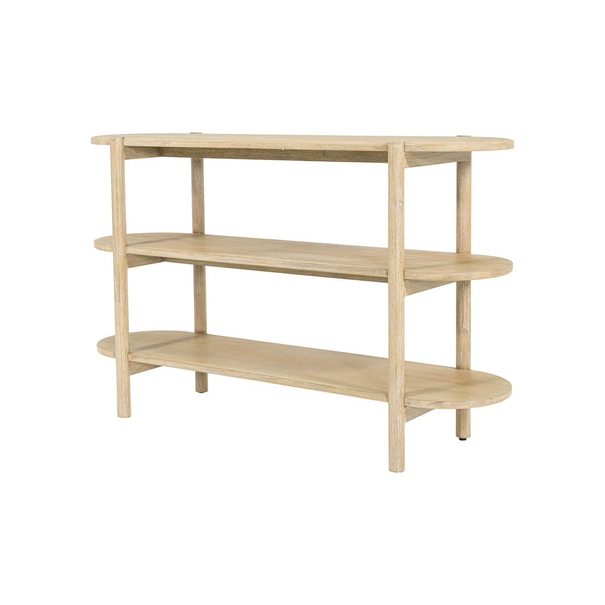 Ely Console in Natural, front view, acacia
