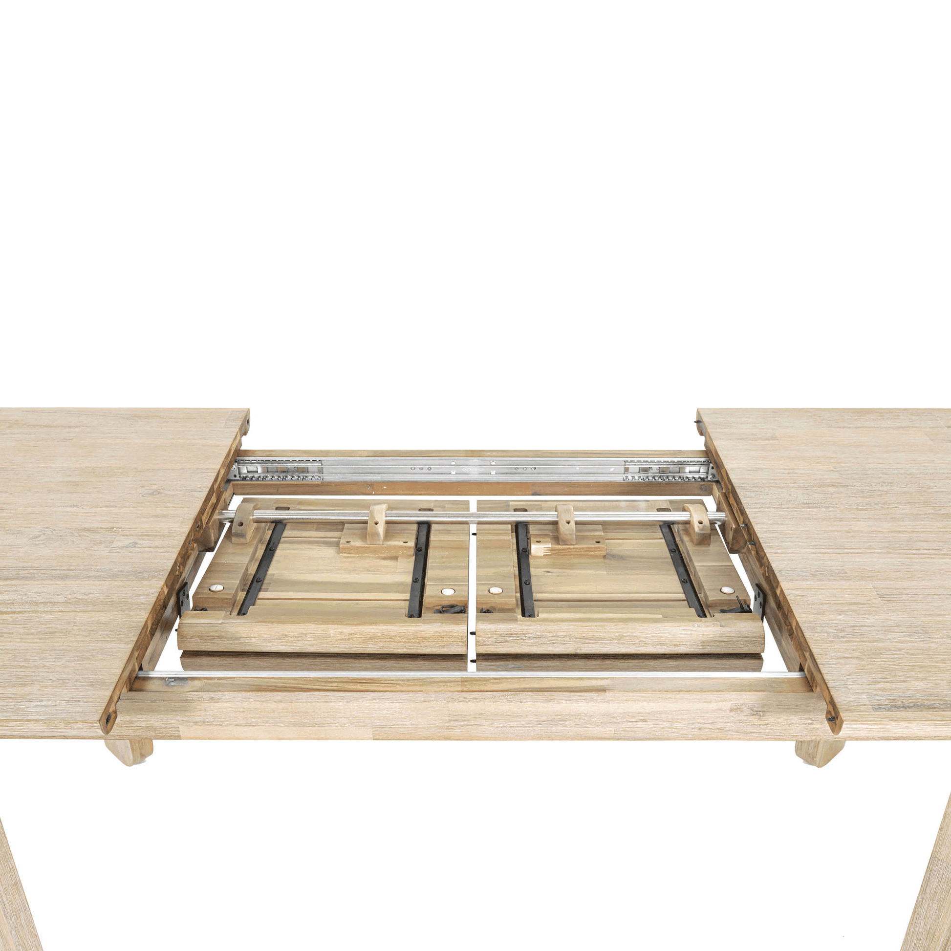 Giana Extension Dining Table in Light Driftwood, detail view, view 15