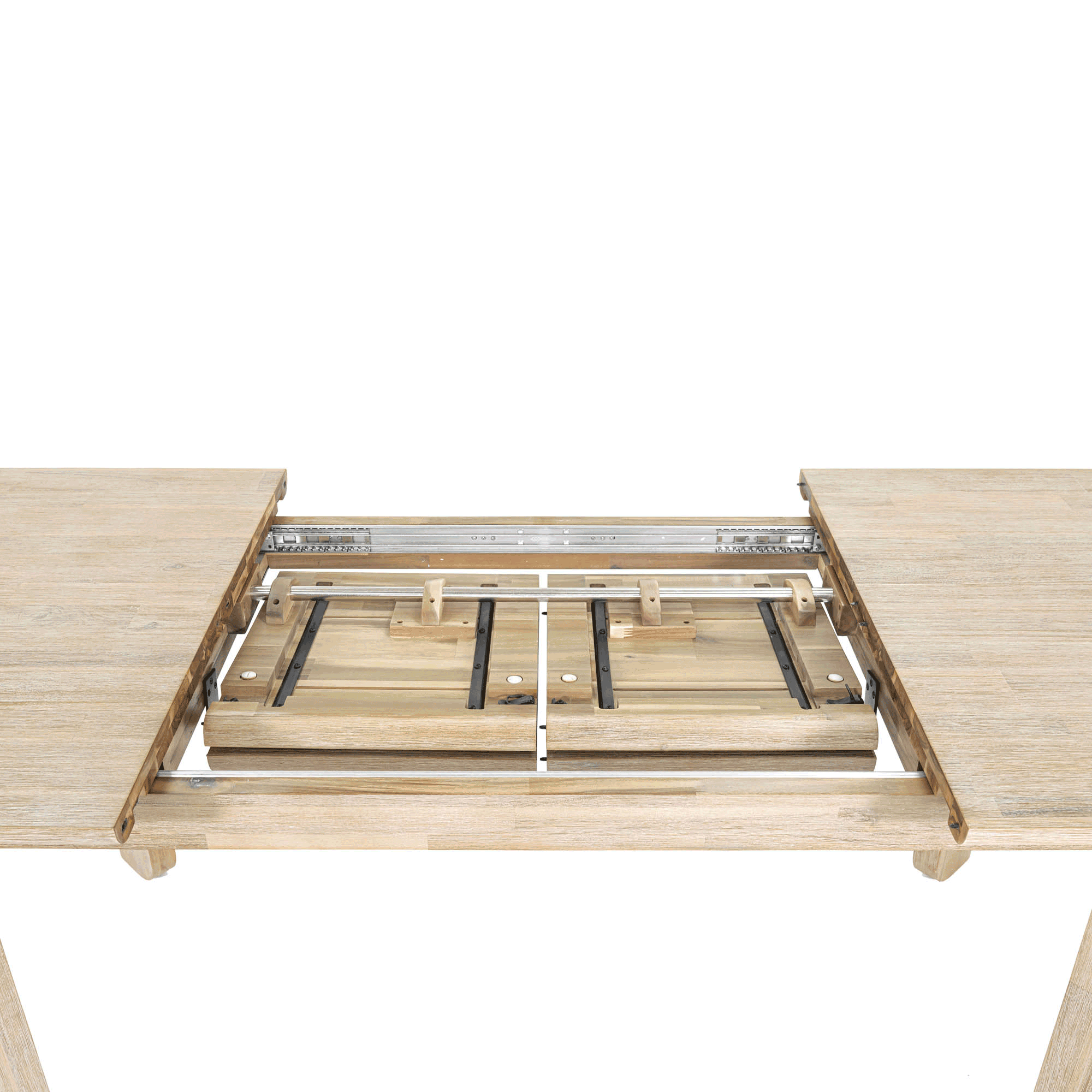 Giana Extension Dining Table in Light Driftwood, detail view, view 15