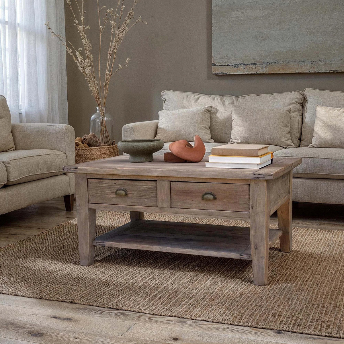 Inglewood Coffee Table, styled in a living room