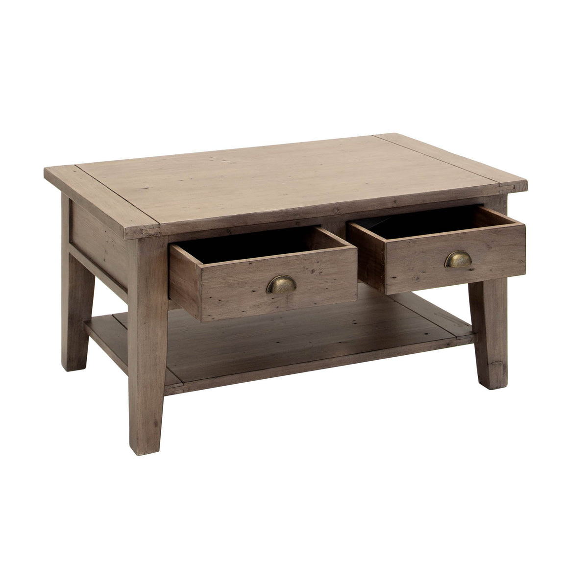 Inglewood Coffee Table in Sundried, three-quarter view
