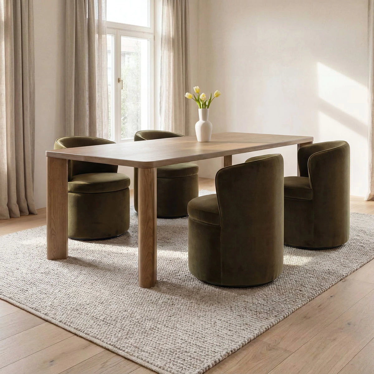 Salcombe Dining Table, in a dining room