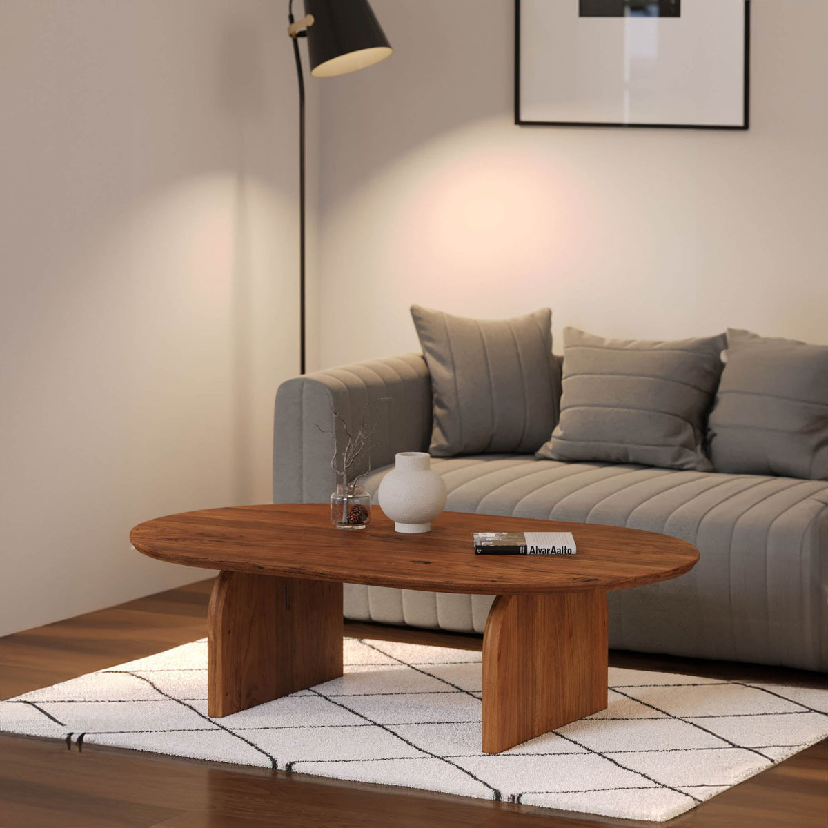 Deia Coffee Table in Pecan, detail view, view 9