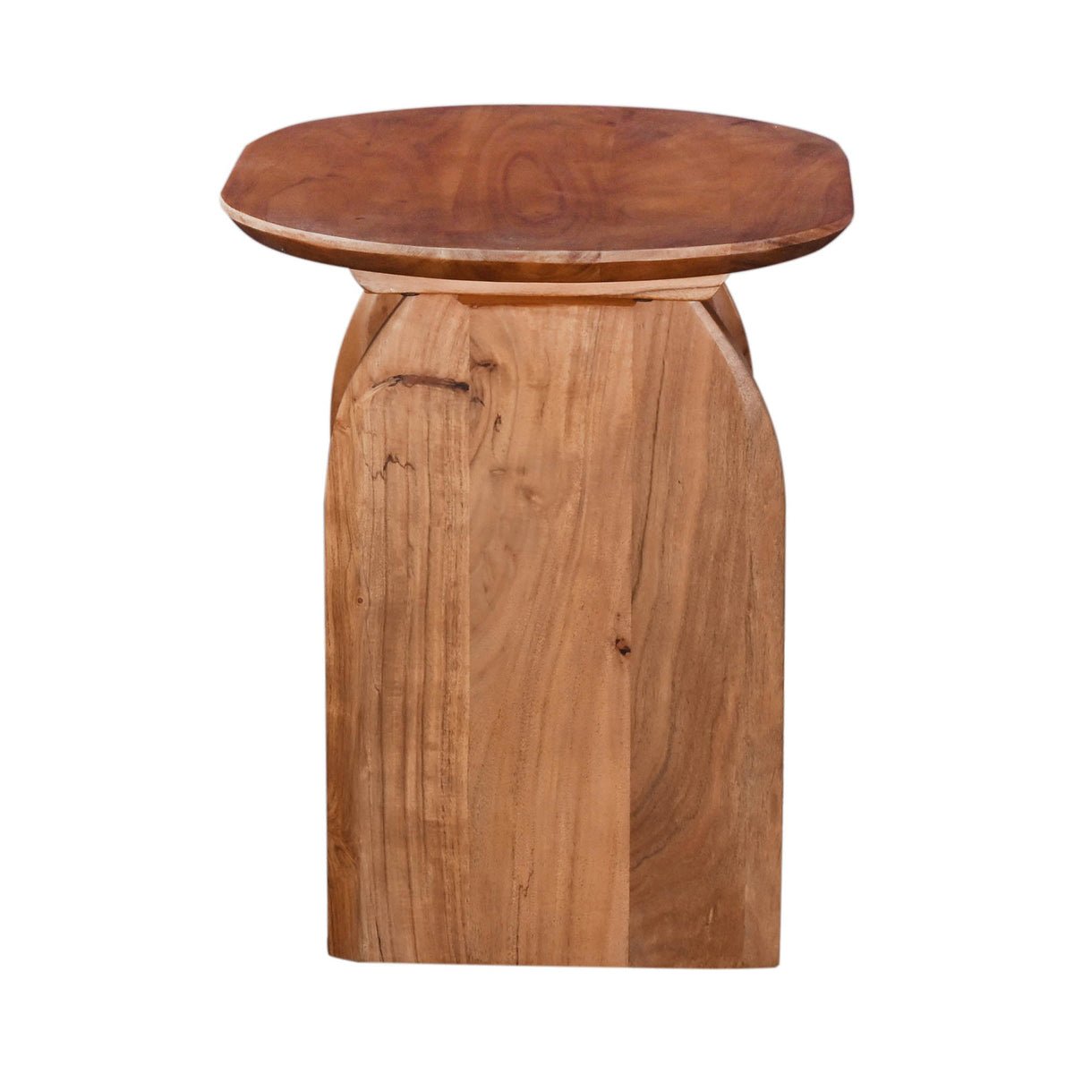 Deia Side Table in Pecan, detail view, view 2
