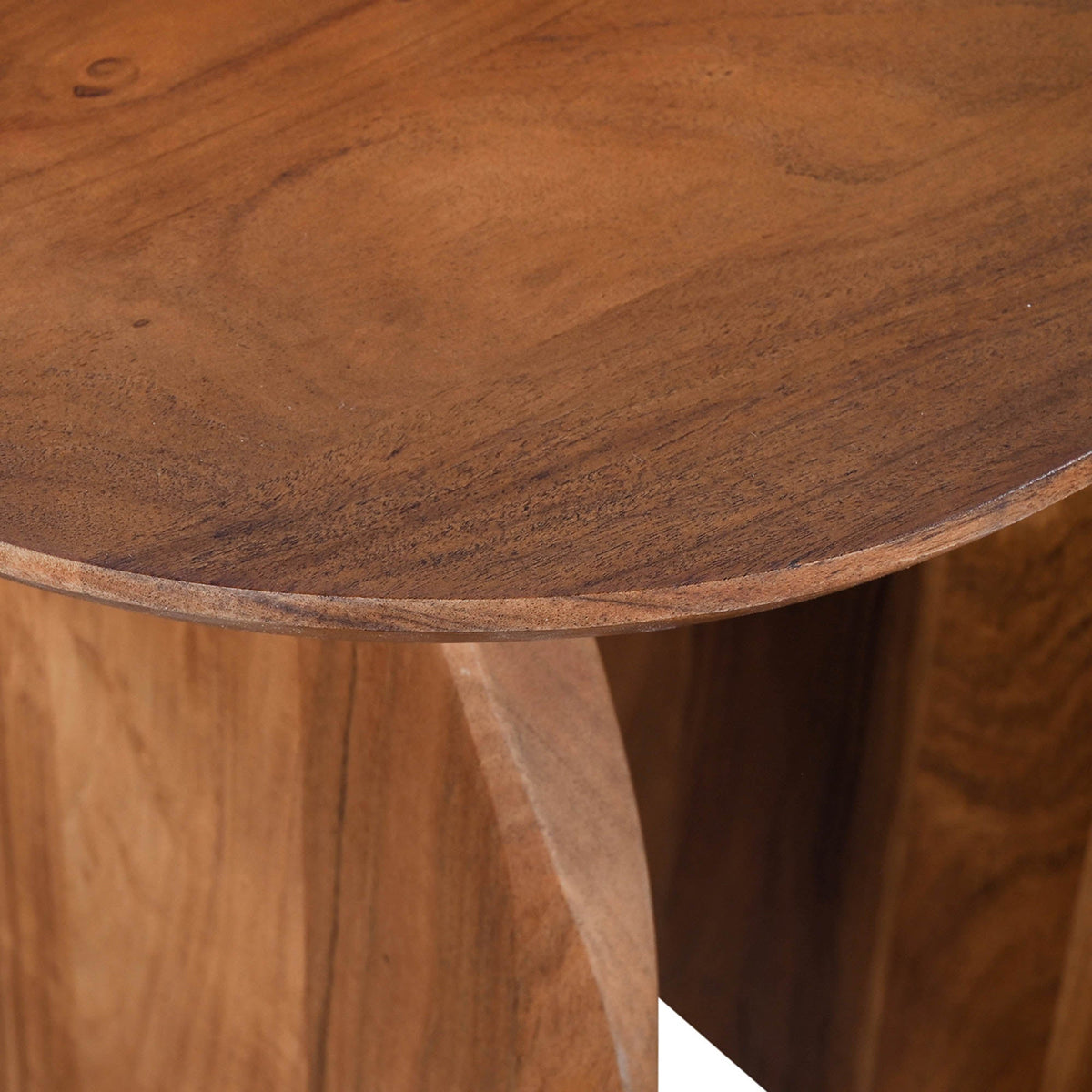 Deia Side Table in Pecan, detail view, view 4