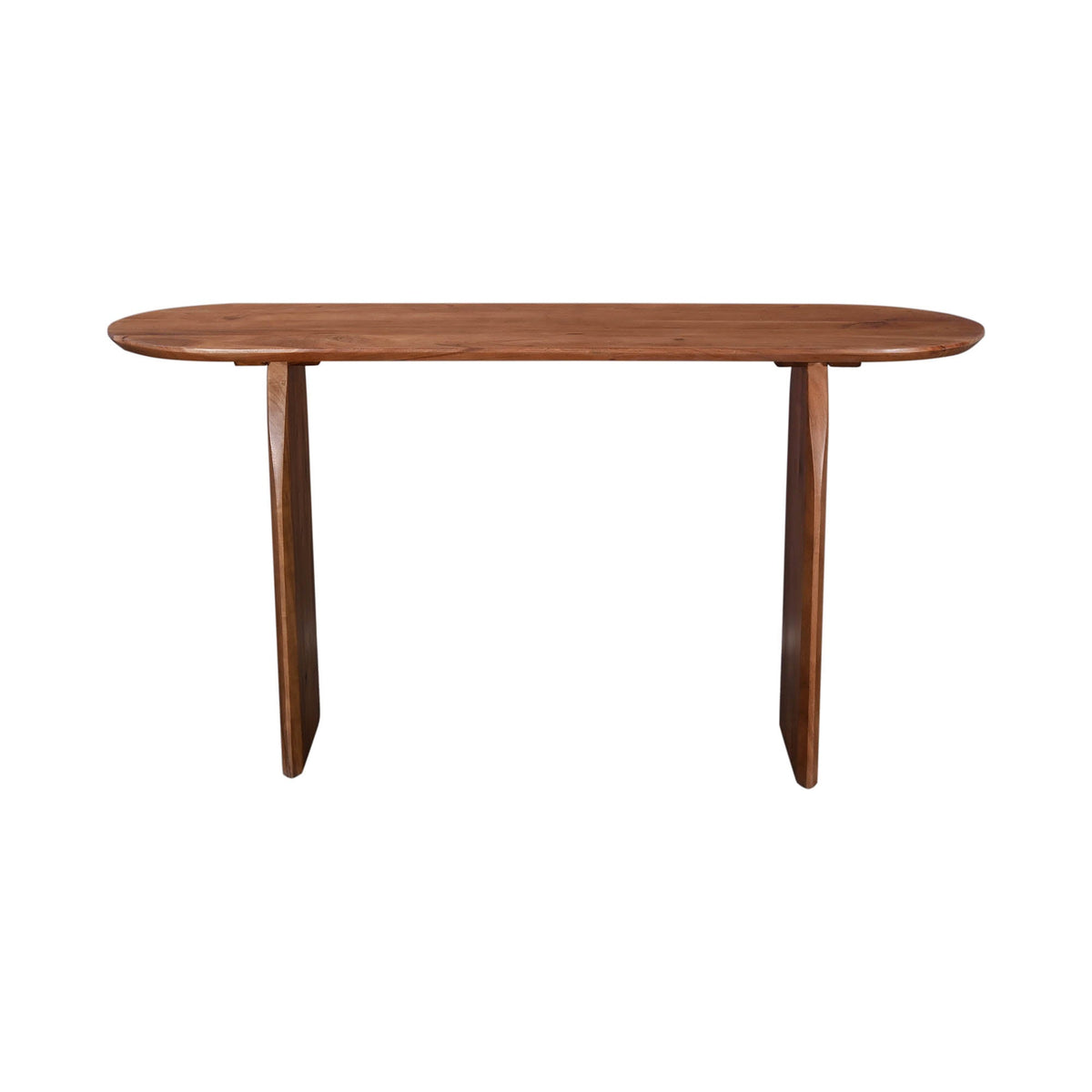 Deia Console in Pecan, three-quarter view