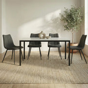 Perth Marble Dining Table, in a dining room
