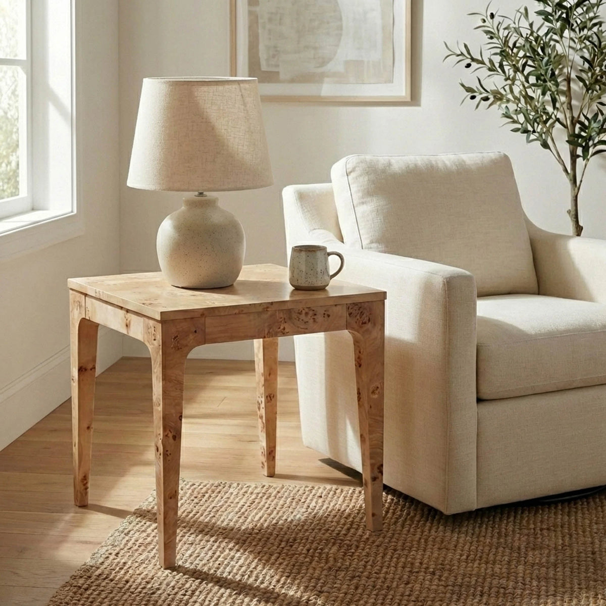 Marlow Side Table, beside the sofa