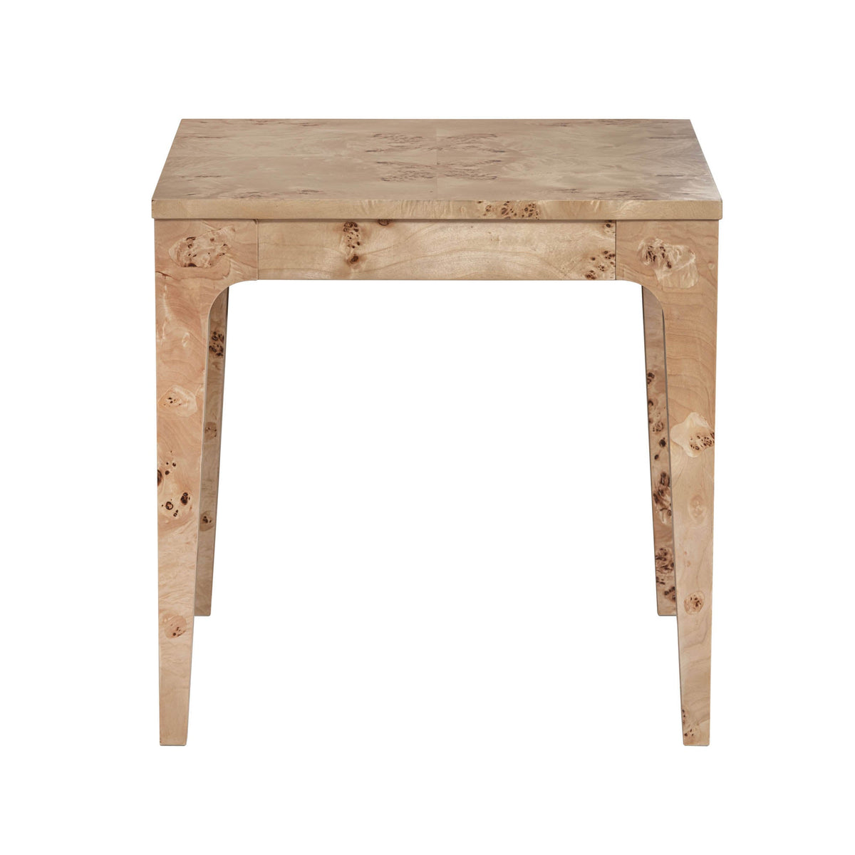 Marlow Side Table in Light Burl, detail view
