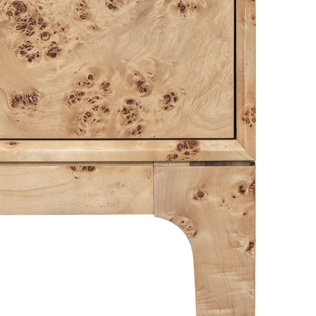 Marlow Console Table in Light Burl, detail view, view 4