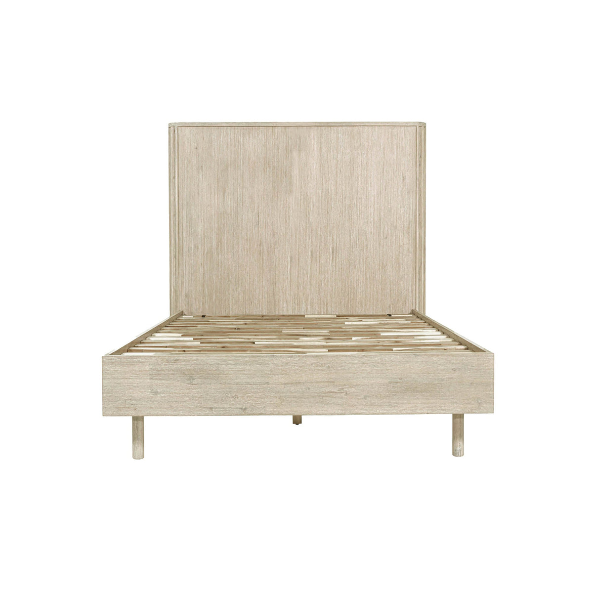 Ostend Single Bed in Natural White Washed, three-quarter view