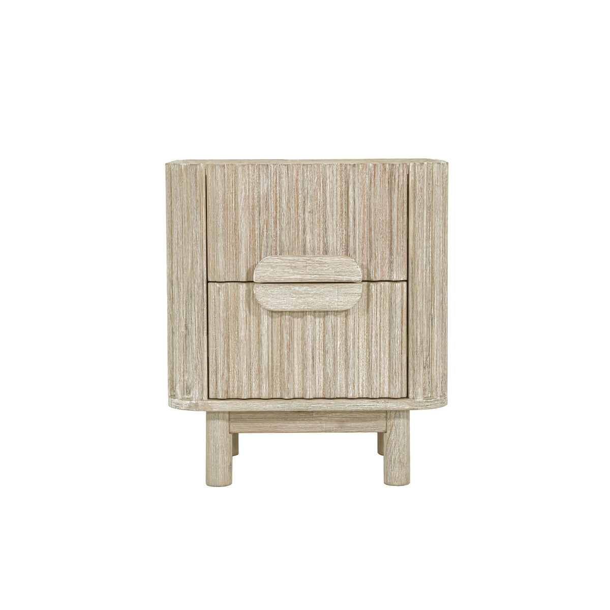 Ostend Nightstand in Natural White Washed, three-quarter view