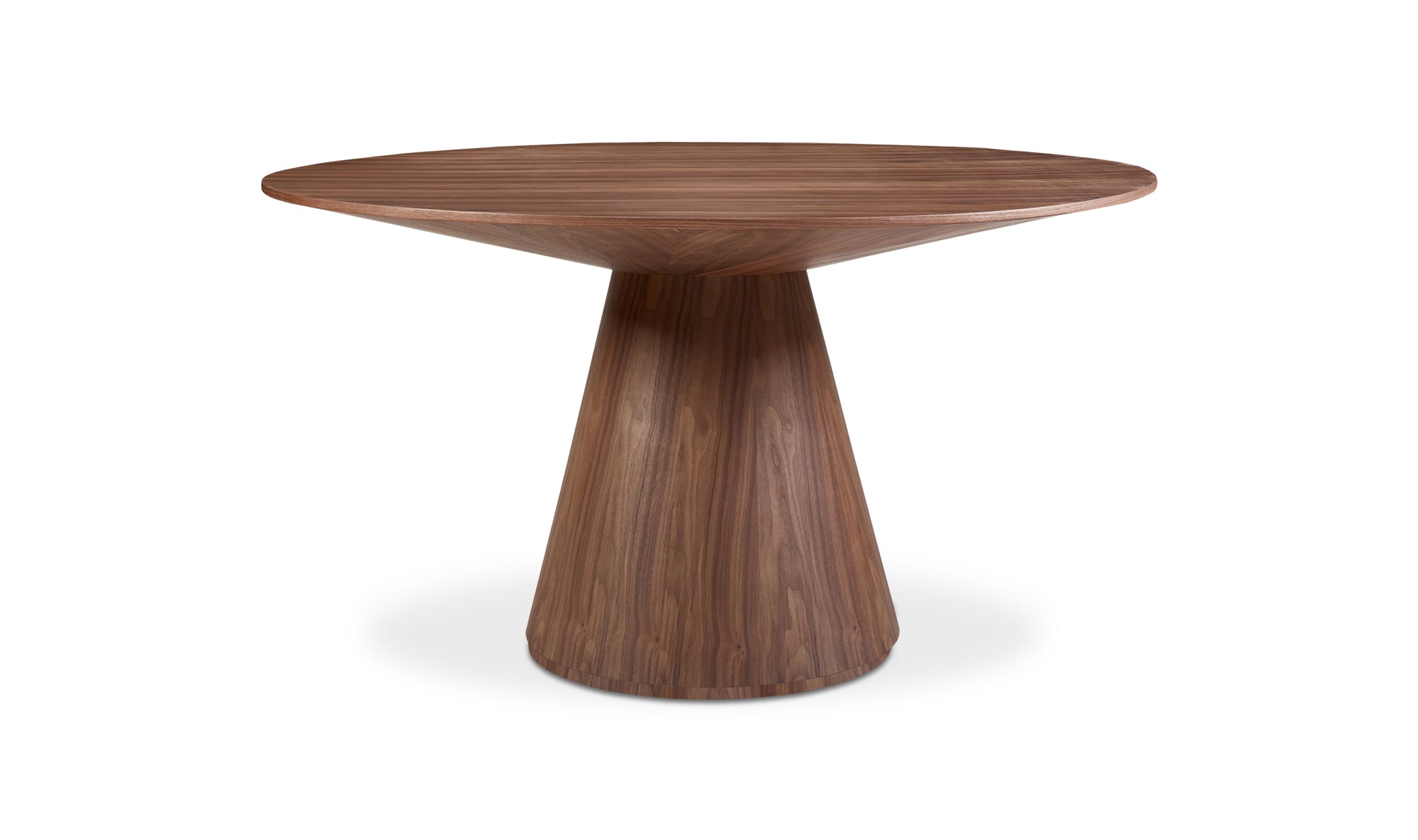 Odessa Round Dining Table Walnut Brown