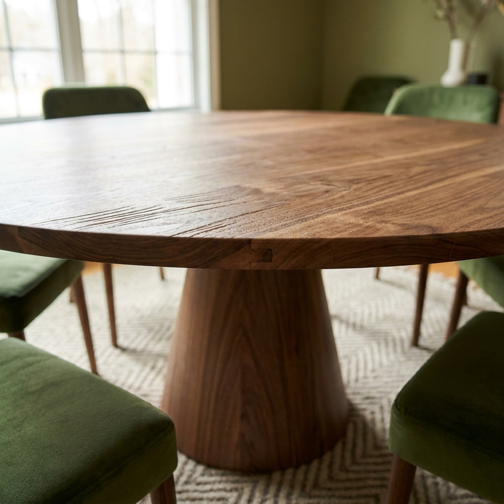 Odessa Round Walnut Dining Set