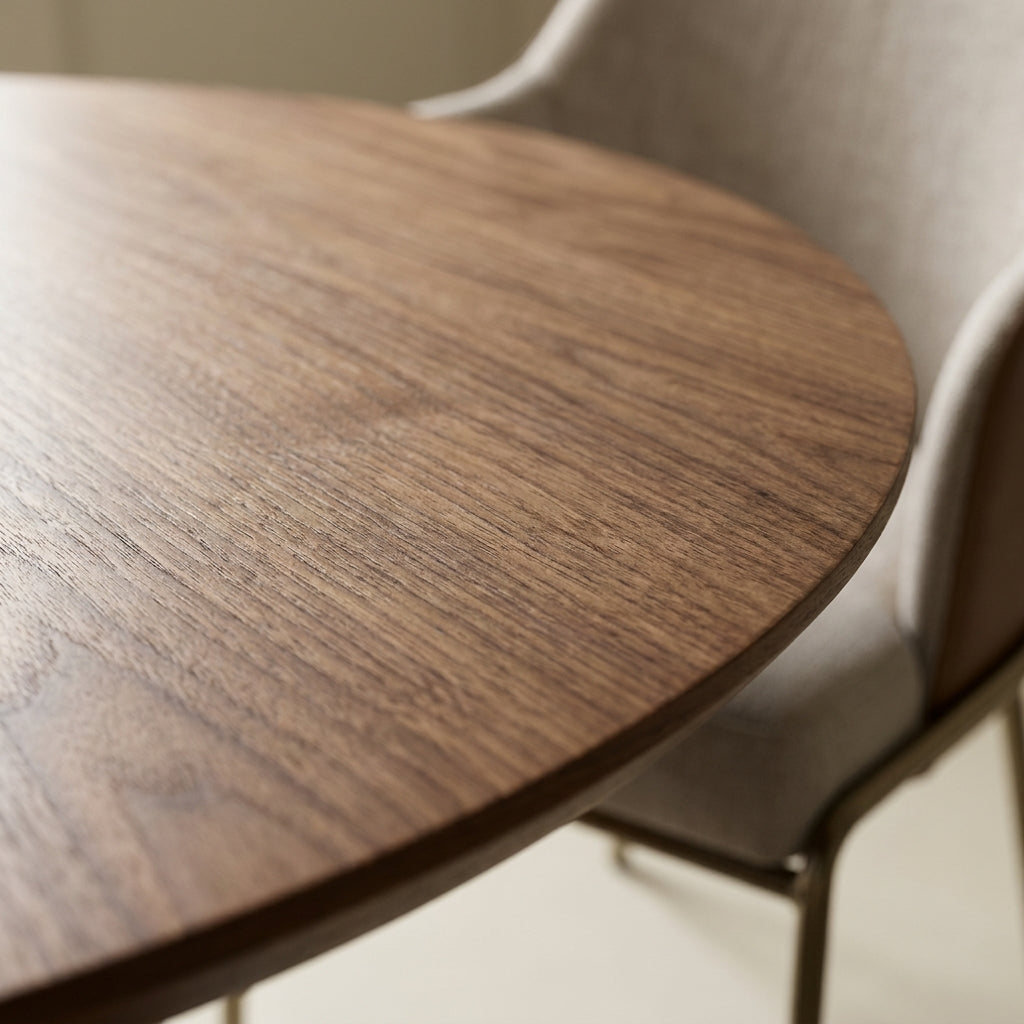 Orla Oval Dining Table Walnut Brown