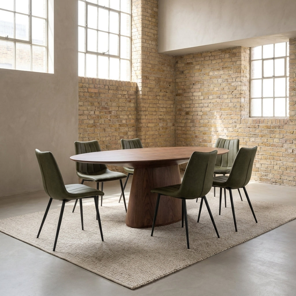 Orla Oval Walnut Dining Set