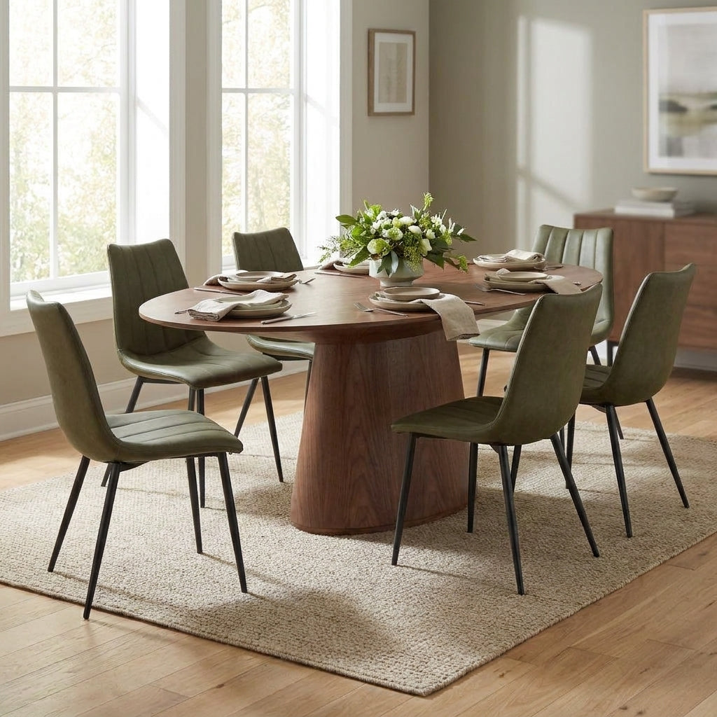 Orla Oval Walnut Dining Set