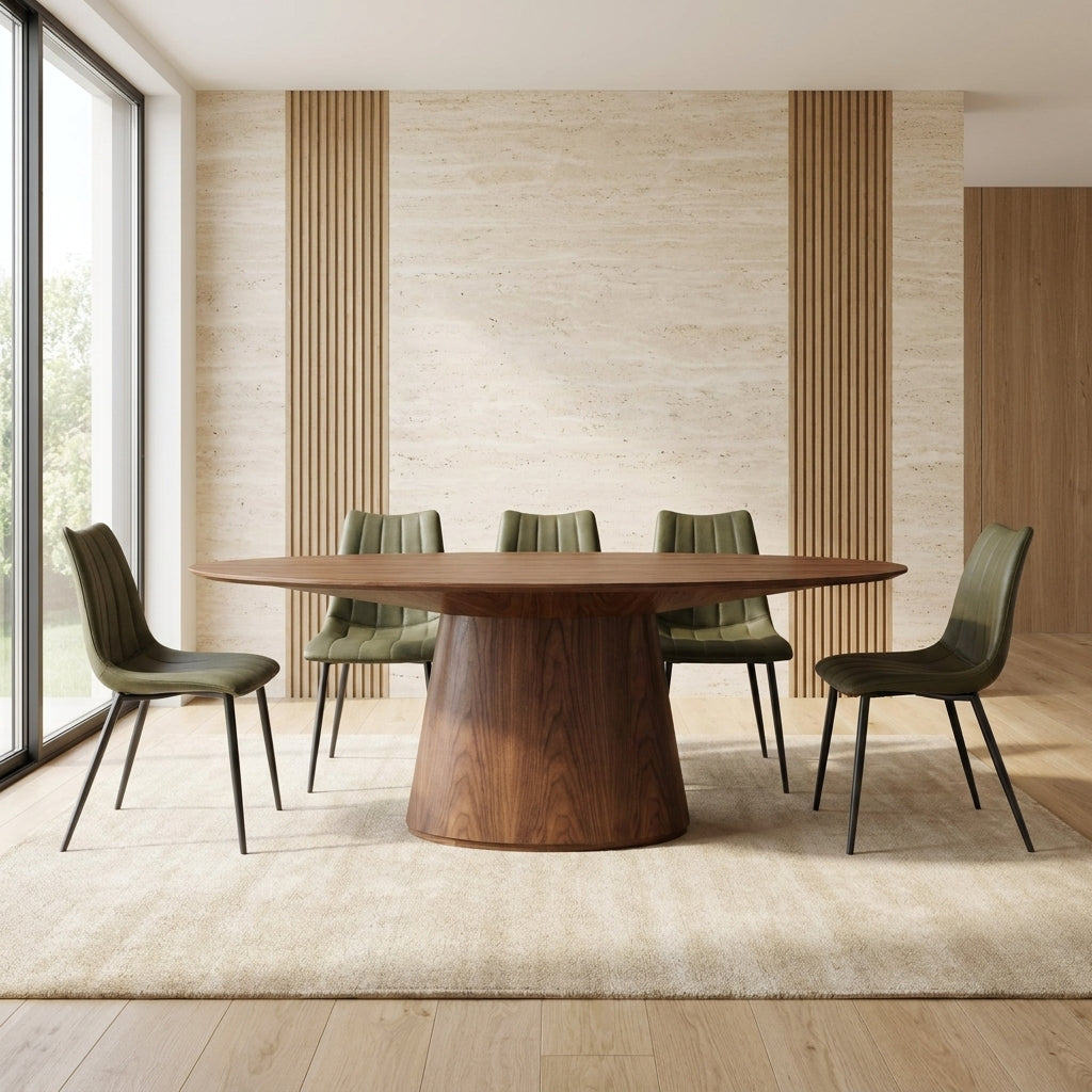 Orla Oval Walnut Dining Set