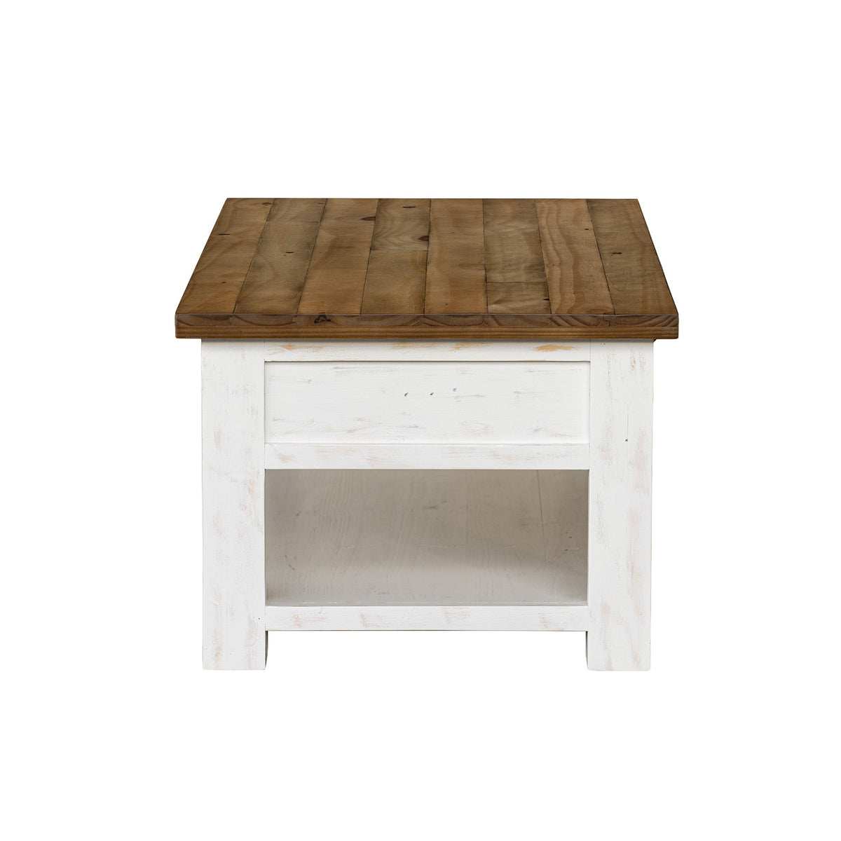 Preston Coffee Table in Antique White, detail view