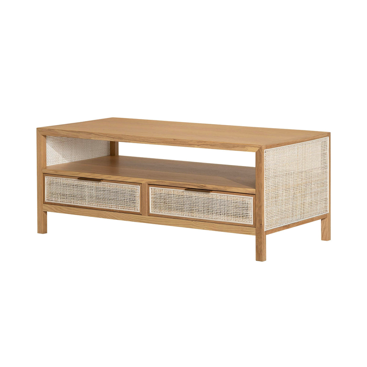Corwin Coffee Table in Natural, front view, ash wood